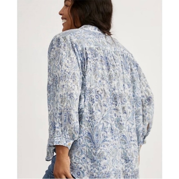ANTHROPOLOGIE Pilcro The Tavi Buttondown Blouse XS - Picture 4 of 11